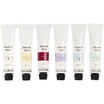 Guaššvärvid, pastellvärvid, 6x20 ml/ 1 pakk