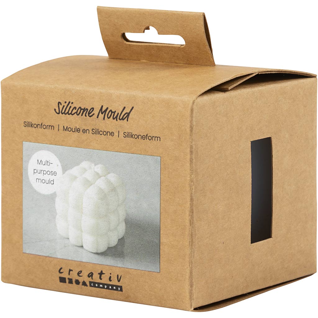 Silikoonvorm, nelinurkne, mullidega, H: 5 cm, diameeter. 6 cm, W: 6 cm, 1 tk/ 1 pakk - Image 3