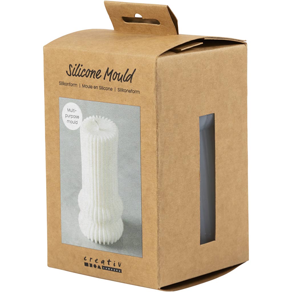 Silikoonist vorm, ribiline silinder, H: 12,5 cm, diameeter. 6 cm, 1 tk/ 1 pakk - Image 3