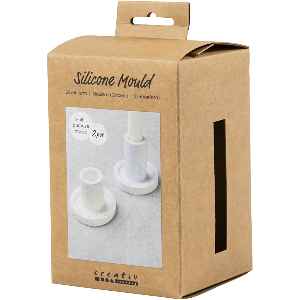 Silikoonist vorm, küünlavalgusti, H: 6,5+7,5 cm, diameeter. 7,3 cm, 2 tk/ 1 pakk - Image 3