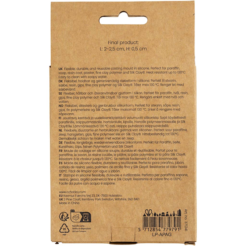 Silikoonist vorm, Marekad, H: 0,5 cm, L: 2-2,5 cm, 1 tk. - Image 2