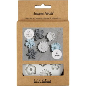 Silikoonist vorm, lill, H: 0,5 cm, L: 1,5-2,5 cm, 1 tk.