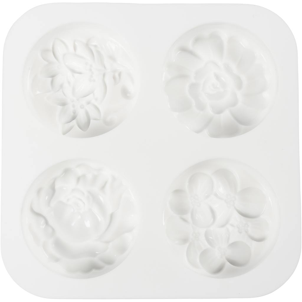 Silikoonvorm, ümmargune lillekujundusega , L: 6,8 cm, W: 2,3 cm, 4 tk/ 1 pakk - Image 3