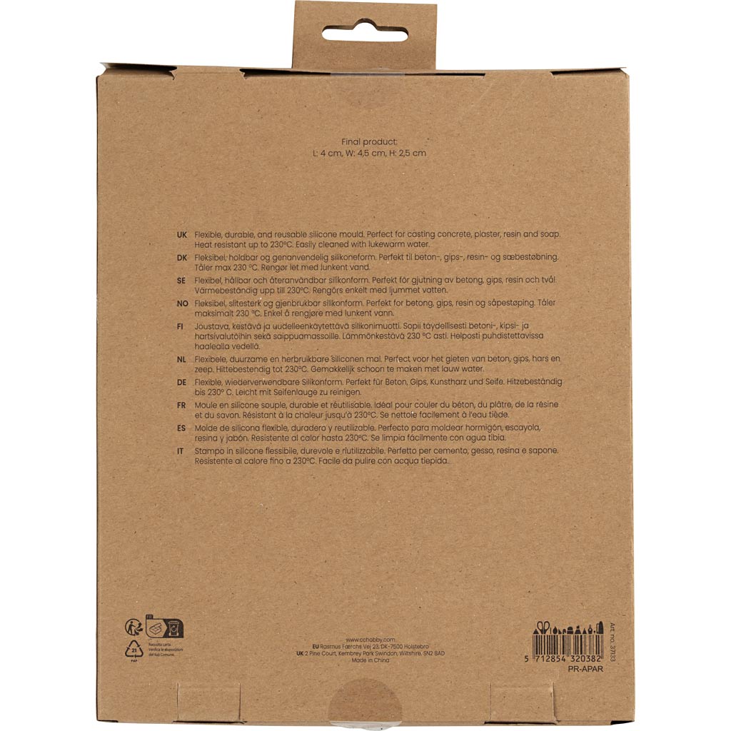 Silikoonvorm, väikesed koogid, K: 2,5 cm, L: 4 cm, L: 4,5 cm, 25 ml, 1 tk. - Image 2