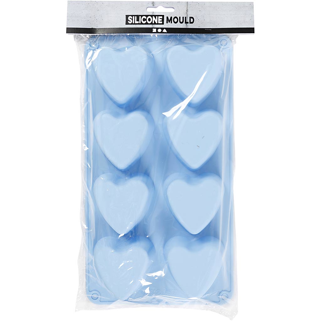 Silikoonvorm, südamed, K: 3,5 cm, L: 7 cm, L: 6 cm, 100 ml, 1 tk. - Image 2
