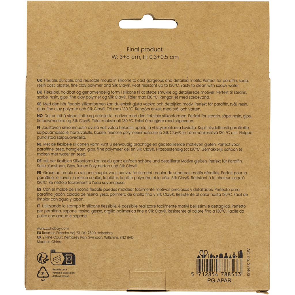 Silikoonvorm, nahkhiired ja kõrvitsad, K: 0,3+0,5 cm, L: 3+8 cm, matt läbipaistev, 2 tk/ 1 tk - Image 2