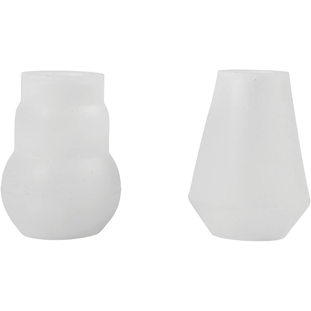 Silikoonist vorm, vaas ja küünlajalg, H: 7,5 cm, diameeter. 5,5 cm, matt läbipaistev, 2 tk/ 1 pakk - Image 4