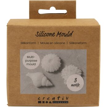 Silikoonist vorm, merisiil, merikarp, karbi, H: 1,5-2 cm, diameeter. 3,5-6 cm, 3 tk/ 1 pakk