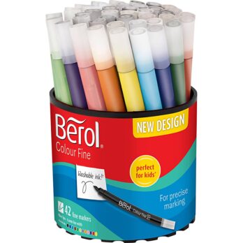 Berol Colourfine, dia. 10 mm, joon 0,3-0,7 mm, värvivalik, 42 tk/ 1 tuubi