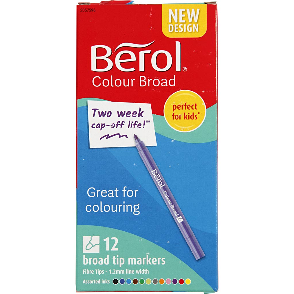 Berol Marker, diameeter. 10 mm, joon 1-1,7 mm, erinevad värvid, 12 tk/ 1 pakk - Image 2