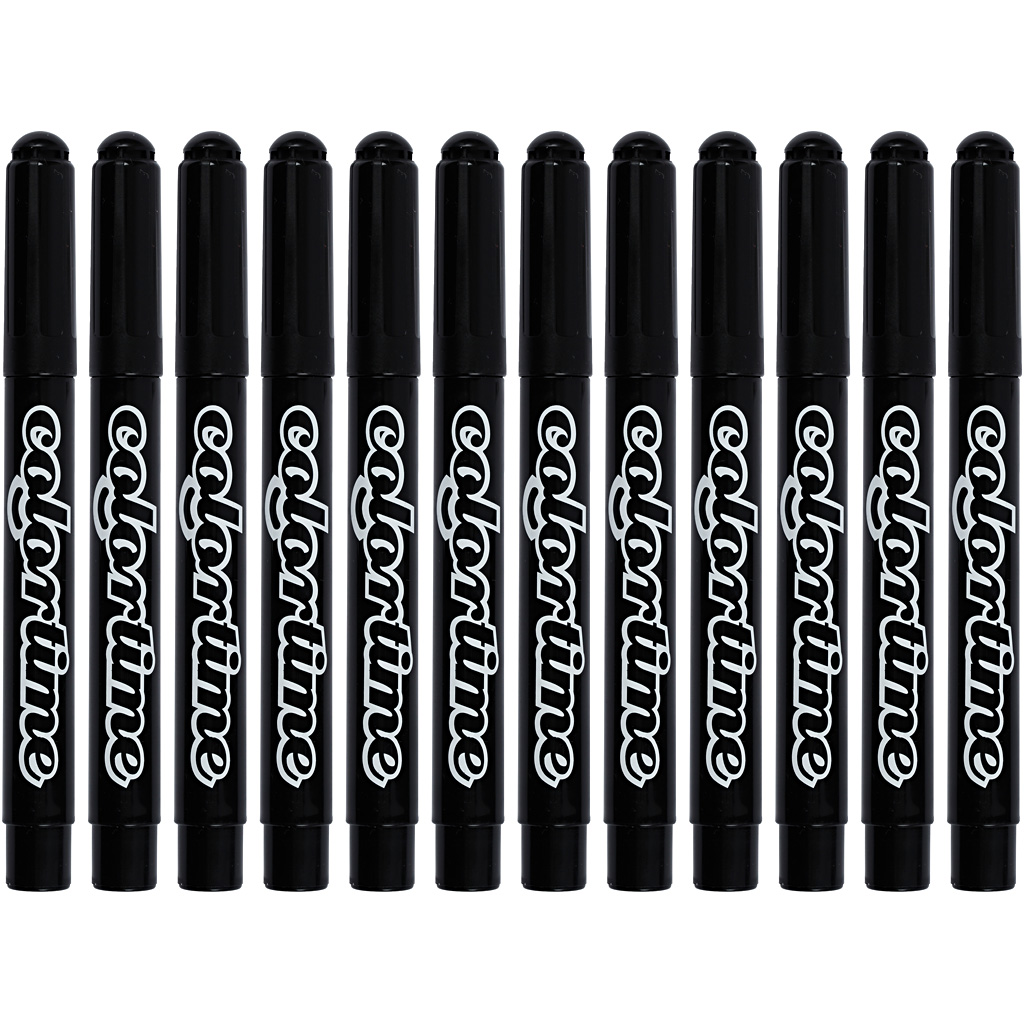 Colortime markerid, joon 5 mm, must, 12 tk/ 1 pakk - Image 4