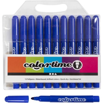 Colortime markerid, joon 5 mm, sinine, 12 tk/ 1 pakk