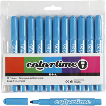 Colortime markerid, joon 5 mm, helesinine, 12 tk/ 1 pakk