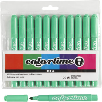 Colortime markerid, joon 5 mm, heleroheline, 12 tk/ 1 pakk
