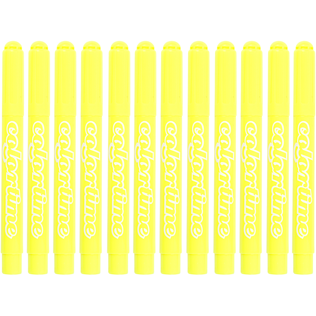 Colortime markerid, joon 5 mm, sidrunikollane, 12 tk/ 1 pakk - Image 4