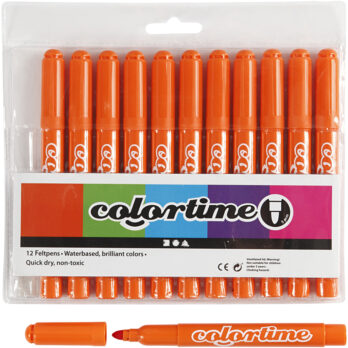 Colortime markerid, joon 5 mm, oranž, 12 tk/ 1 pakk