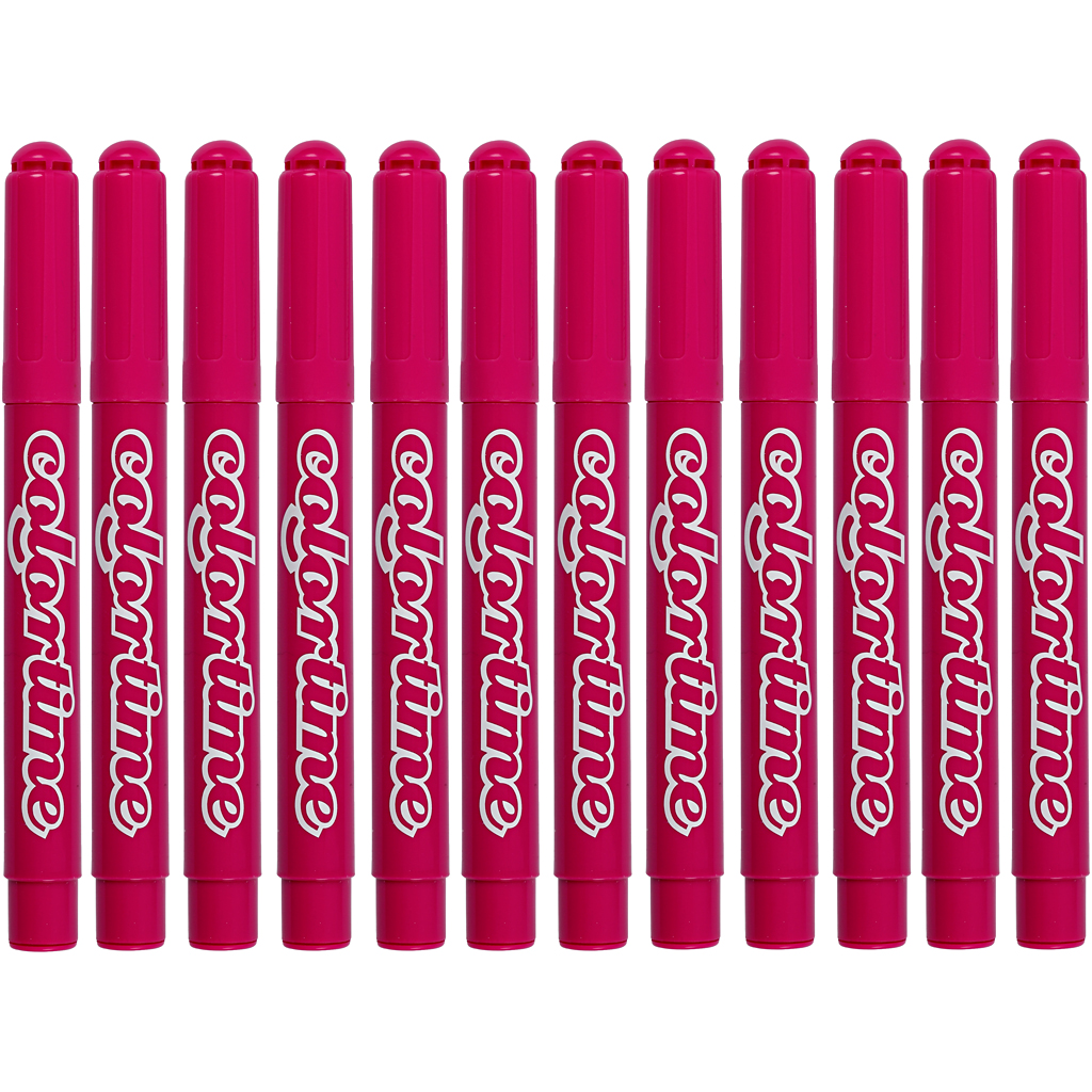 Colortime markerid, joon 5 mm, roosa, 12 tk/ 1 pakk - Image 4