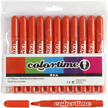 Colortime markerid, joon 5 mm, tumeoranž, 12 tk/ 1 pakk