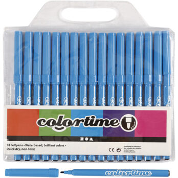 Colortime markerid, joon 2 mm, helesinine, 18 tk/ 1 pakk