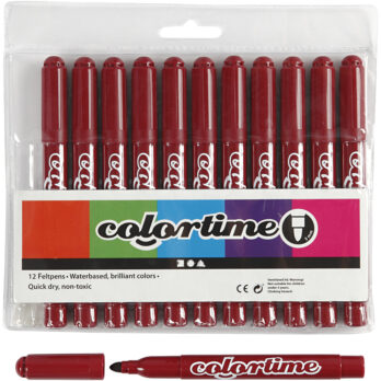 Colortime markerid, joon 5 mm, veinipunane, 12 tk/ 1 pakk