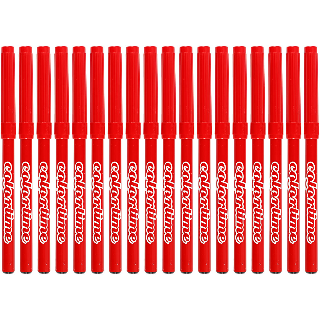 Colortime markerid, joon 2 mm, punane, 18 tk/ 1 pakk - Image 5