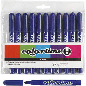 Colortime markerid, joon 5 mm, tumesinine, 12 tk/ 1 pakk