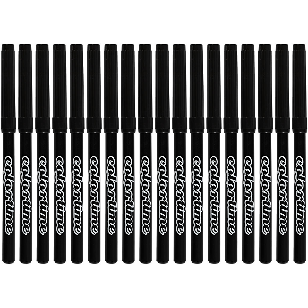 Colortime markerid, joon 2 mm, must, 18 tk/ 1 pakk - Image 5