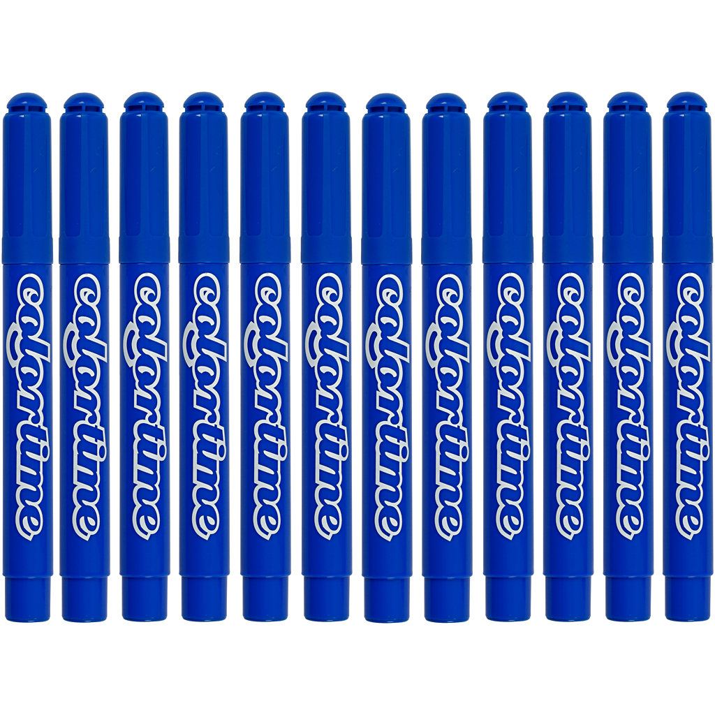 Colortime markerid, joon 5 mm, sinine, 12 tk/ 1 pakk - Image 4