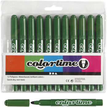 Colortime markerid, joon 5 mm, kuuse roheline, 12 tk/ 1 pakk