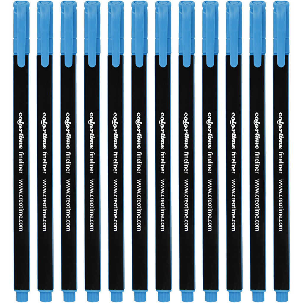 Colortime Fineliner markerid, joon 0,6-0,7 mm, helesinine, 12 tk/ 1 pakk - Image 4