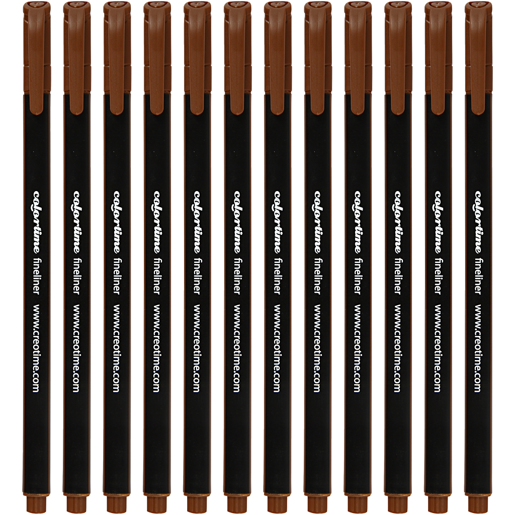 Colortime Fineliner markerid, joon 0,6-0,7 mm, pruun, 12 tk/ 1 pakk - Image 4