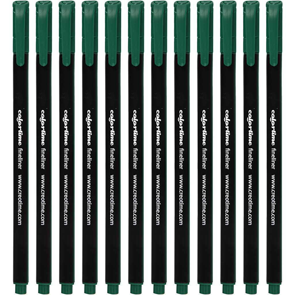 Colortime Fineliner markerid, joon 0,6-0,7 mm, tumeroheline, 12 tk/ 1 pakk - Image 4