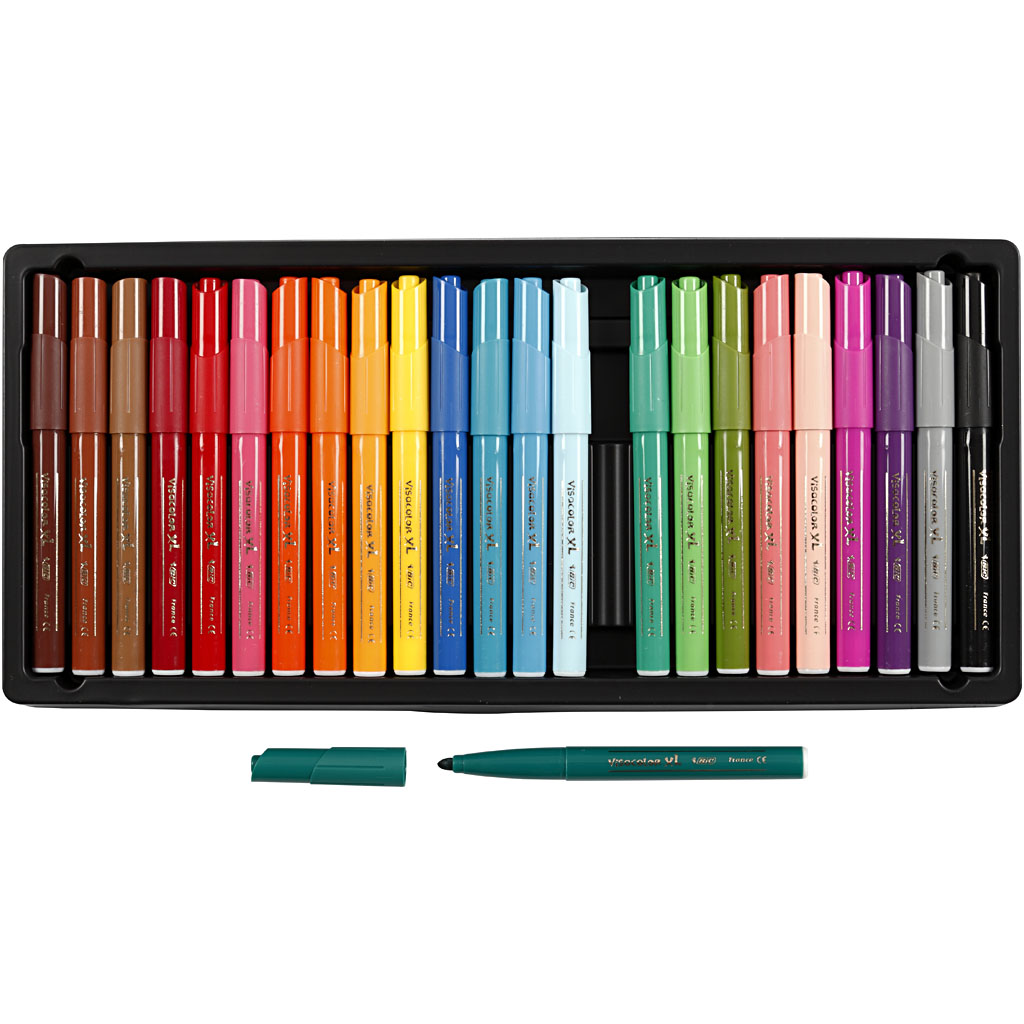 BIC Visa värvimarker, joon 3 mm, erinevad värvid, 24 tk/ 1 pakk