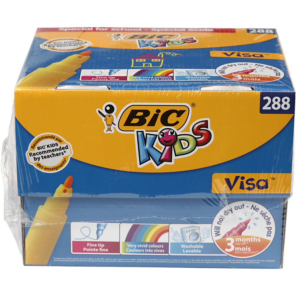 BIC Visa Fine Marker, joon 1,6 mm, värvivalik, 12x24 tk/ 1 pakk - Image 2