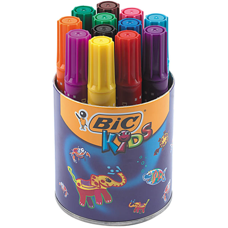 BIC Decoralo Jumbo markerid, joon 4 mm, erinevad värvid, 12 tk/ 1 tuubi