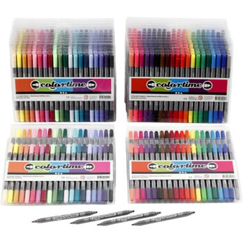 Colortime Double Marker, joon 2,3+3,6 mm, standardvärvid, lisavärvid, 24 pakki/ 1 pakk