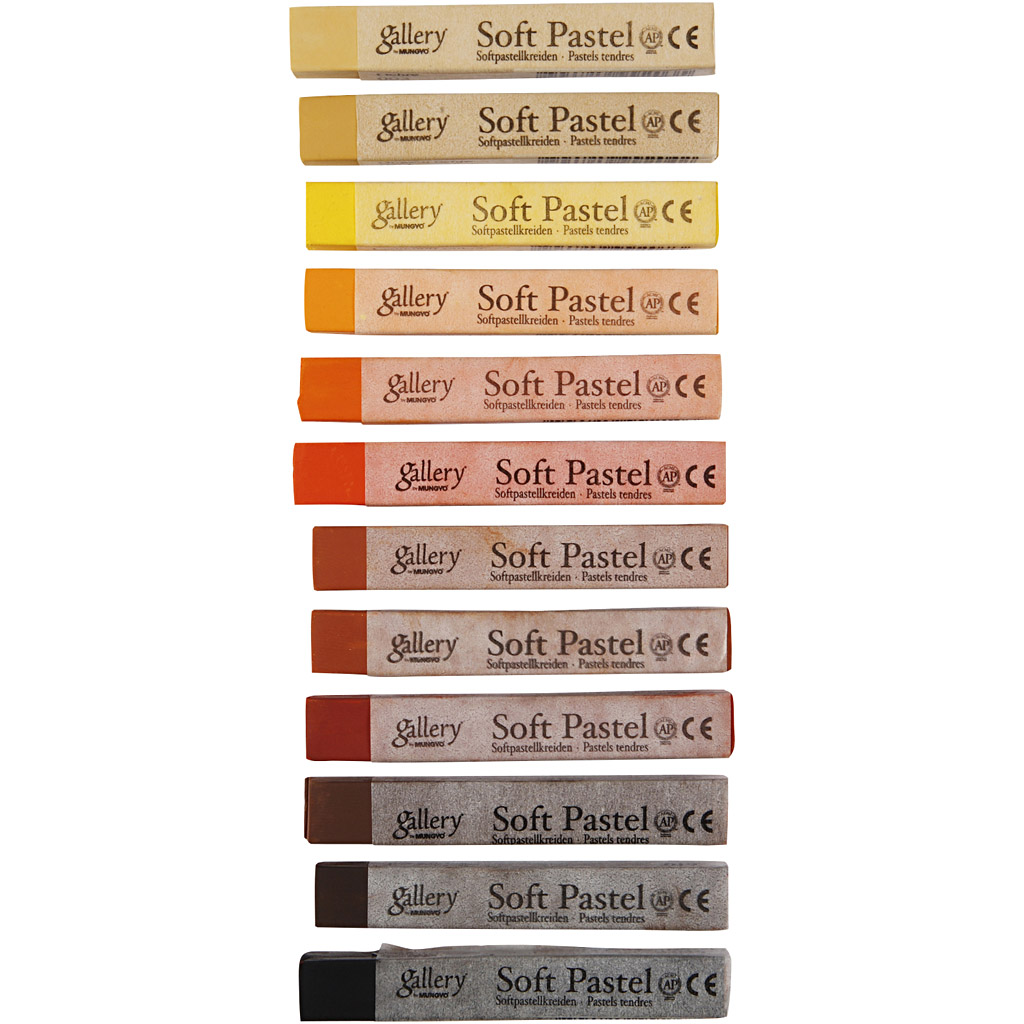 Galerii Pehme pastellkomplekt, L: 6,5 cm, paksus 10 mm, pruun harmooniline, 12 tk/ 1 pakk - Image 3