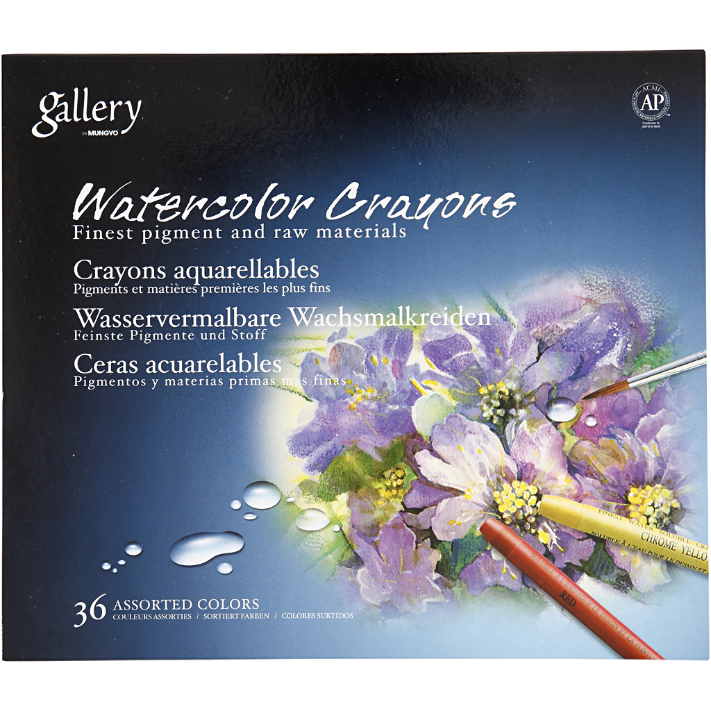 Akvarellvärvipliiatsid, L: 9,3 cm, värvide valik, 36 tk/ 1 pakk - Image 2