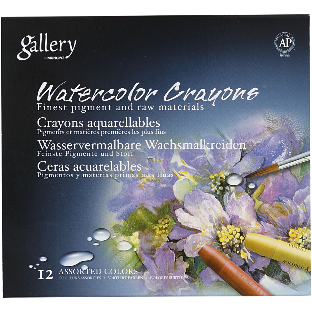 Akvarellpliiatsid, L: 9,3 cm, paksus 8 mm, värske roosa (316), 12 tk/ 1 pakk - Image 2