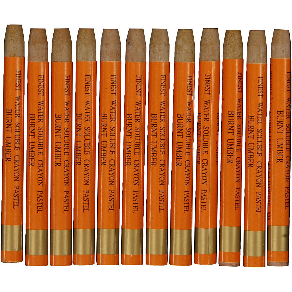 Akvarellpliiatsid, L: 9,3 cm, oranž, 12 tk/ 1 pakk - Image 4