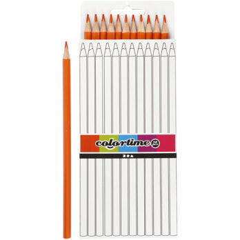Colortime värvipliiatsid, L: 17 cm, pliiats 3 mm, oranž, 12 tk/ 1 pakk