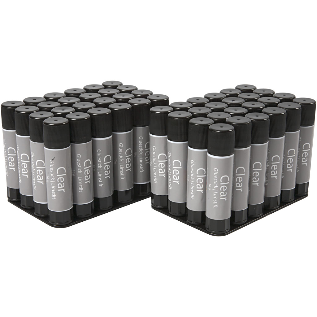 Läbipaistev liimipulk, ümmargune, 10 g, 48 tk/ 1 pakk - Image 2