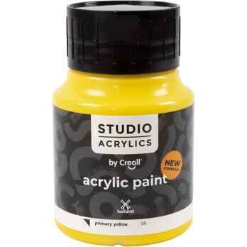 Creall Studio akrüülvärv, poolkatmata, primaarkollane (06), 500 ml/ 1 pudel