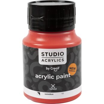 Creall Studio akrüülvärv, poolkatmata, vermillion (10), 500 ml/ 1 pudel