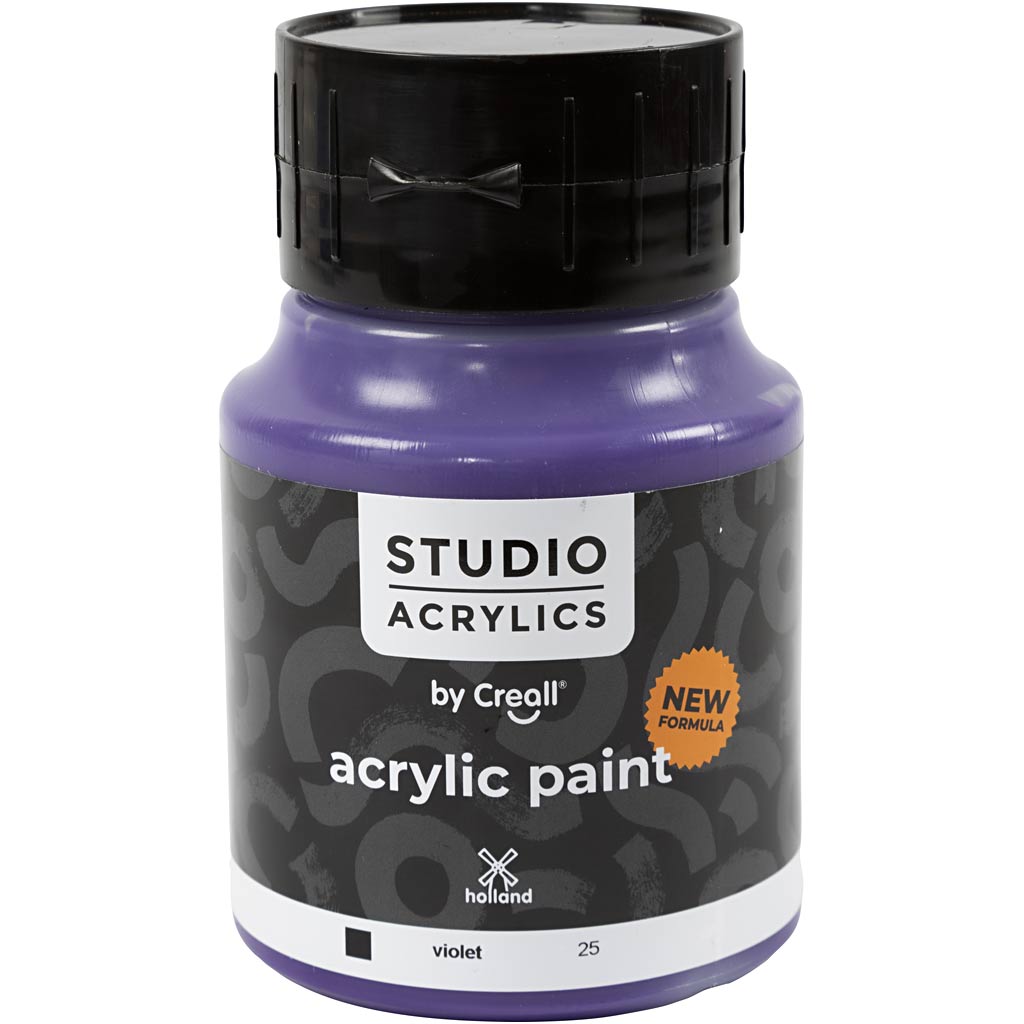 Creall Studio akrüülvärv, läbipaistmatu, violetne (25), 500 ml/ 1 pudel