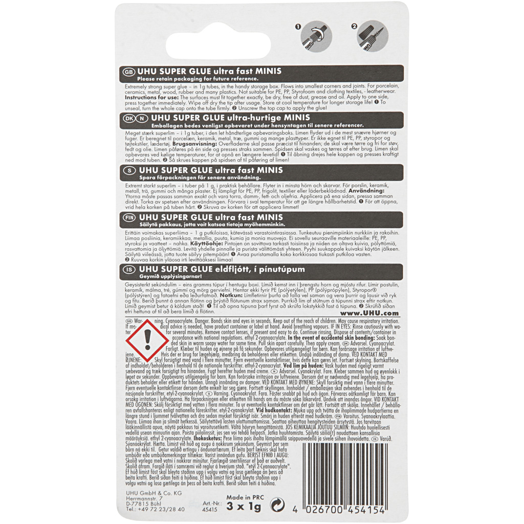 UHU Super, 3x1 g/ 1 pakk - Image 3