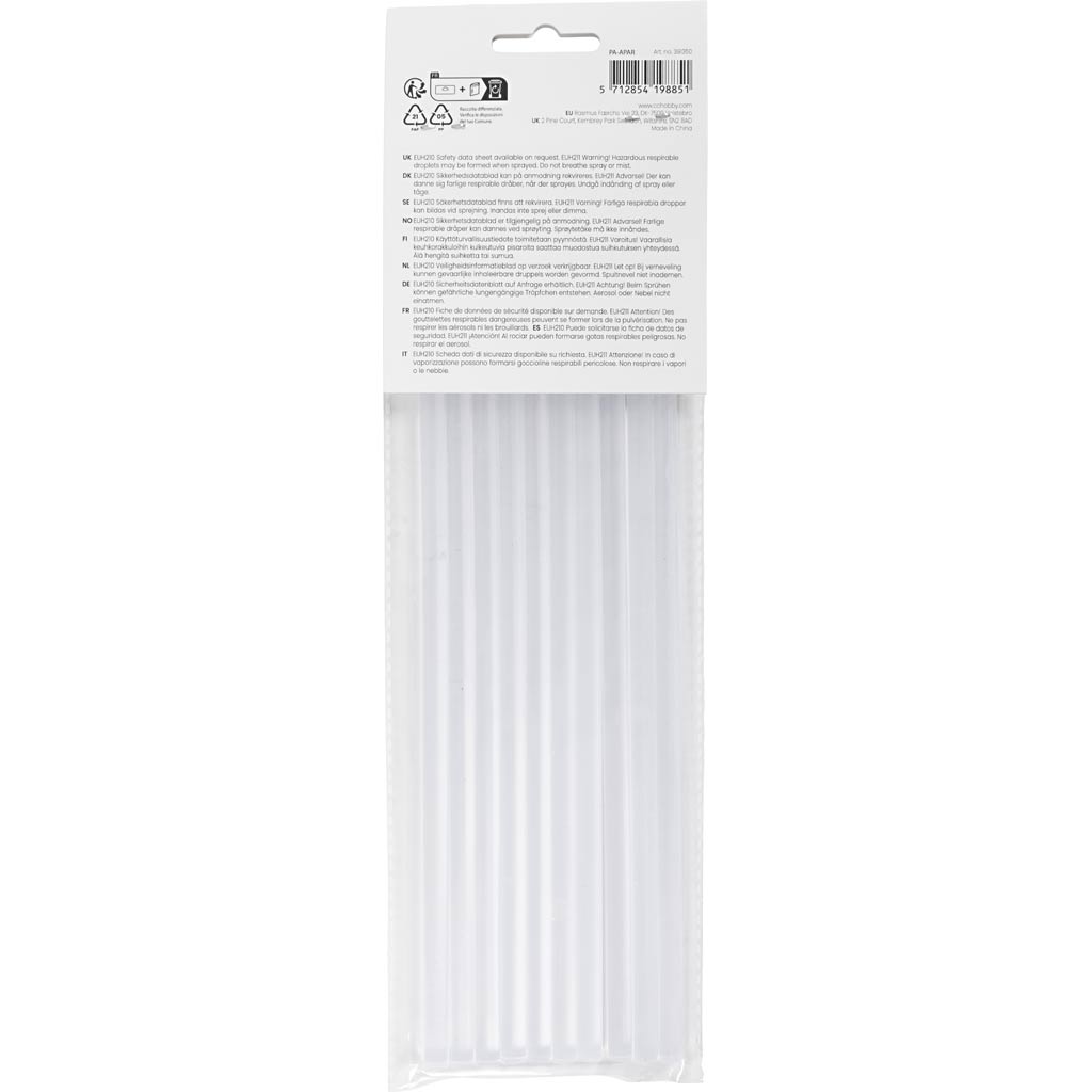 Liimipulgad Mini, L: 25 cm, diameeter. 7 mm, 10 tk/ 1 pakk - Image 3