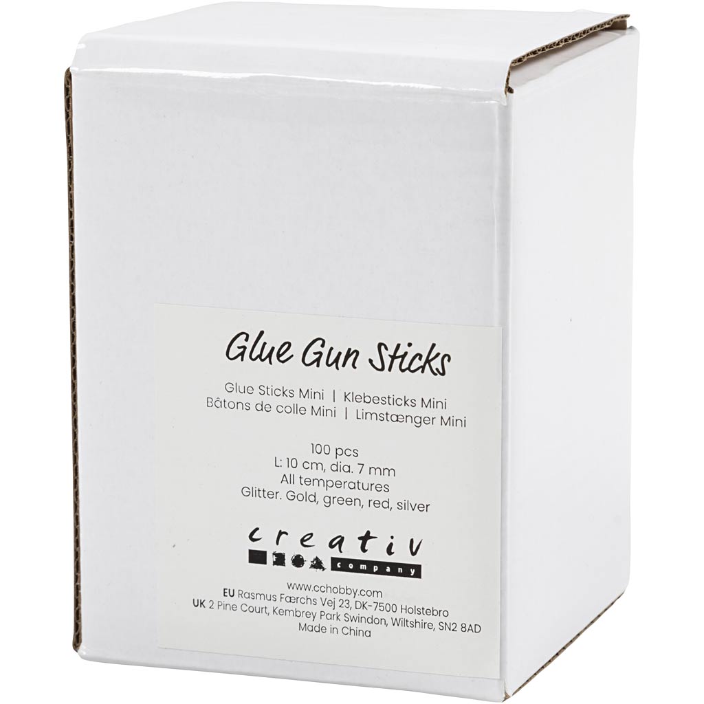 Liimipulgad Mini, L: 10 cm, diameeter. 7 mm, glitter, kuldne, roheline, punane, hõbedane, 100 tk/ 1 pakk - Image 4