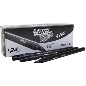 BIC Visa Fine Marker, joon 0,7 mm, must, 24 tk/ 1 pakk