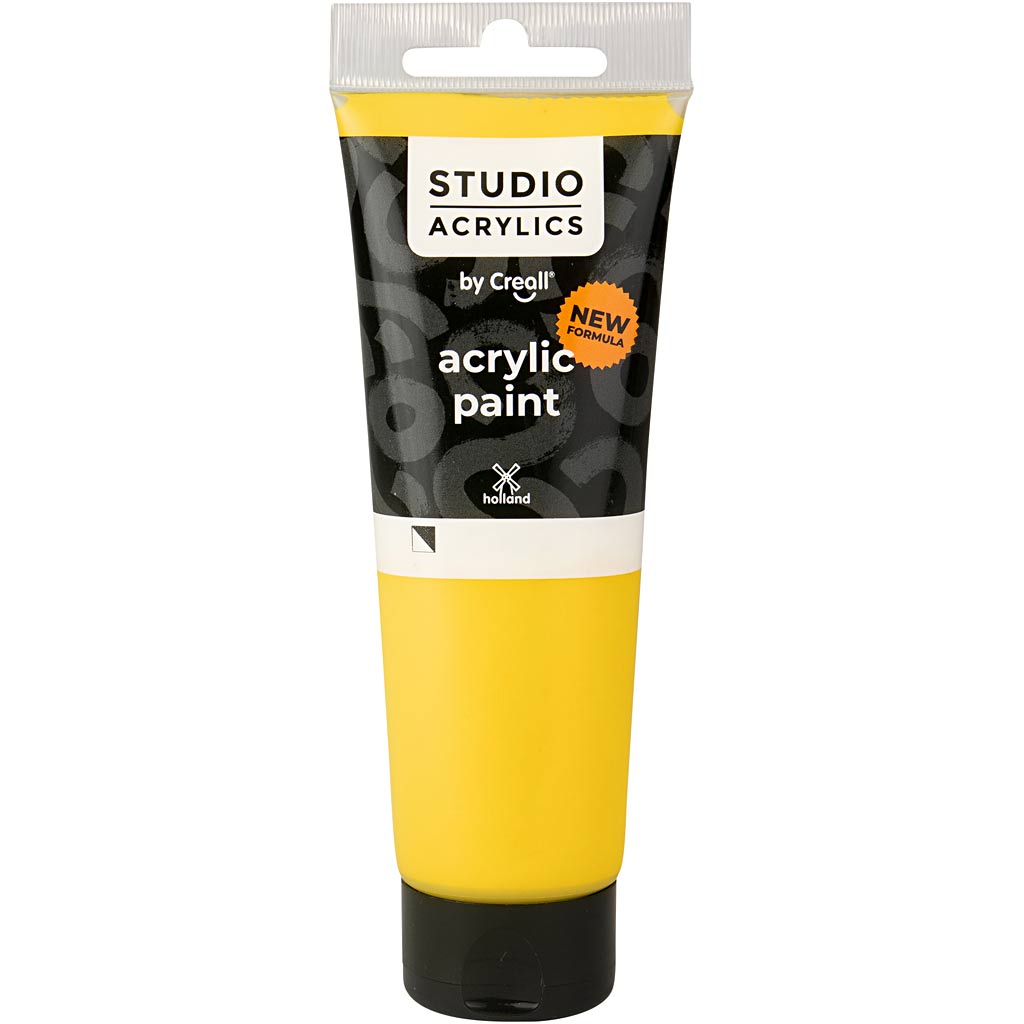 Creall Studio akrüülvärv, poolkatmata, primaarkollane (06), 120 ml/ 1 pudel